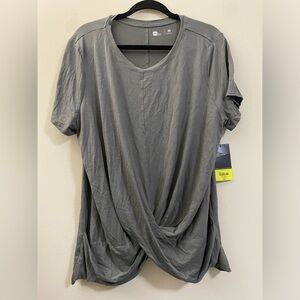 NWT Xersion Draped Activewear T-Shirt in‎ castor gray - XXL